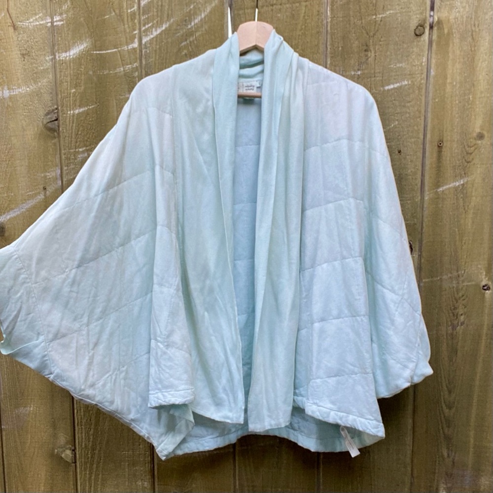 Anthro Mint Quilted Kimono Cardigan 🧵